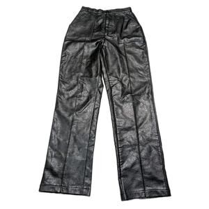 Princess Polly Braden Black Faux Leather Leg Pants Stretch Womens Size 0